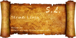 Straub Lívia névjegykártya